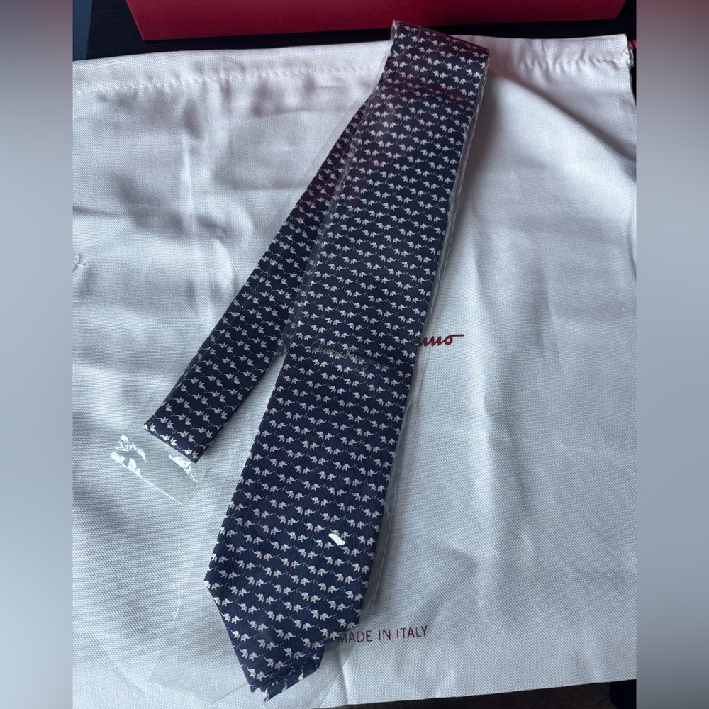 Salvatore Ferragamo Blue Silk Tie